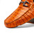 Marco di Milano Genuine Caiman Belly Horsebit Driver Loafer - Brandy