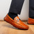 Marco di Milano Genuine Caiman Belly Horsebit Driver Loafer - Brandy