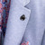 Vinci Modern Fit Textured Sportcoat with Built in Pocket Square - Light Blue