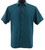 Bassiri Tiny Dot Weave Short Sleeve Camp Shirt - Teal