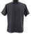 Bassiri Tiny Dot Weave Short Sleeve Camp Shirt - Charcoal
