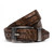 Marco di Milano Genuine Caiman Fuscus-Back Crocodile Dress Belt - Washed Brown