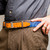 Marco di Milano Genuine Caiman Two-Tone Dress Belt - Blue & Brandy
