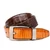 Marco di Milano Genuine Caiman Two-Tone Dress Belt - Brown & Cognac