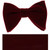 Clearance: Burgundy Velvet Pre-Tied Butterfly Bow Tie w/ Pocket Square