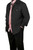 Clearance: Leonardo Valenti 2-Piece Wide Leg Walking Suit - Black