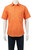Leonardo Valenti 100% Cotton Short Sleeve Sports Shirt - Orange Floral