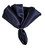 Navy Blue Satin 2-in-1 Pouf Round Pocket Square
