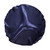 Navy Blue Satin 2-in-1 Pouf Round Pocket Square