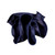 Navy Blue Satin 2-in-1 Pouf Round Pocket Square