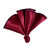 Burgundy Satin 2-in-1 Pouf Round Pocket Square with Blue Trim