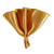 Gold Satin 2-in-1 Pouf Round Pocket Square