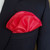 Watermelon Pink Satin 2-in-1 Pouf Round Pocket Square
