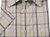 Leonardo Valenti 100% Cotton Short Sleeve Sports Shirt - Charcoal & Yellow Plaid