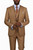 Vinci 2-Button Light Brown Textured Weave Suit with DB Vest - Modern Fit