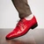 Marco di Milano Genuine Ostrich Quill Dress Tie Shoe - Red