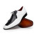 Marco di Milano Genuine Ostrich Leg Dress Tie Shoe - White & Black
