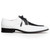 Marco di Milano Genuine Ostrich Leg Dress Tie Shoe - White & Black