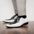 Marco di Milano Genuine Ostrich Leg Dress Tie Shoe - White & Black