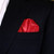 True Red Satin Pre-Folded Fan Style Pocket Square Insert