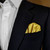 Gold Satin Pre-Folded Fan Style Pocket Square Insert