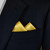 Satin 2 Point Pre-Folded Pocket Square Insert - Gold