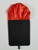 Orangy-Red Satin Pre-Folded Fan Style Pocket Square Insert