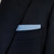 Blue 100% Cotton Single Fold Flat Top Pre-Folded Pocket Square Insert