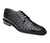Belvedere 100% Genuine Hornback Classic Dress Tie Shoe - Black