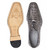 Belvedere 100% Genuine Hornback Classic Dress Tie Shoe - Grey