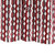 Bassiri Weaved Chenille Knit Long Sleeve Shirt - Red Vertical Arrow Stripes