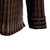 Bassiri Weaved Chenille Knit Long Sleeve Shirt - Black Vertical Stripes on Dark Brown