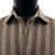 Bassiri Weaved Chenille Knit Long Sleeve Shirt - Brown Broad Stripes