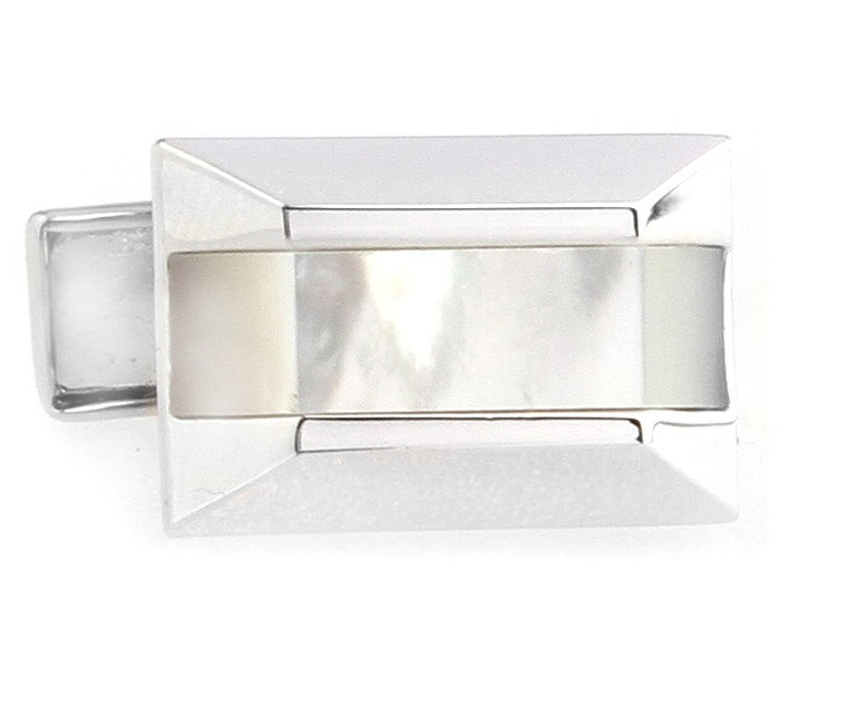 Oblong Mother of Pearl Insert Cufflinks (V-CF-G50905MP)