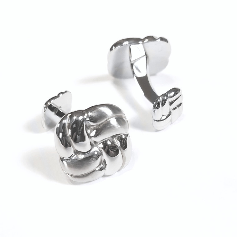 Hickey Freeman Double-Sided Stainless Steel Cufflinks