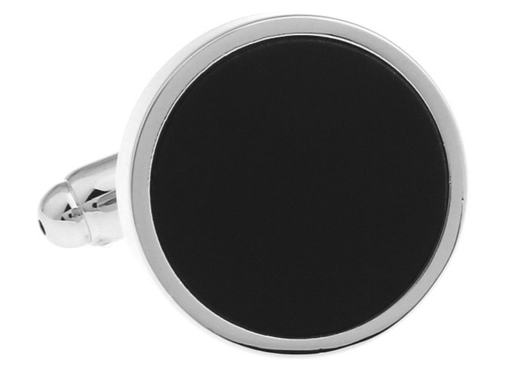 Round Black Onyx Cufflinks (V-CF-56005)