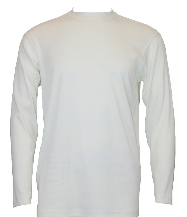 Bassiri Long Sleeve Ribbed Jersey Knit Tee - Ivory