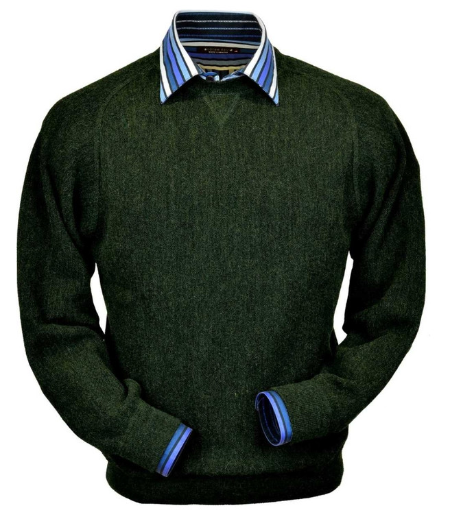 Peru Unlimited Baby Alpaca and Wool Sweatshirt Sweater - Hunter Green