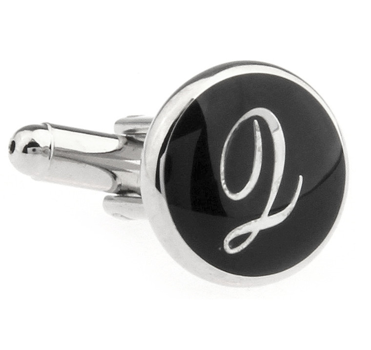 Personalized Initial Cufflinks Letter Q (V-CF-1684-Q)