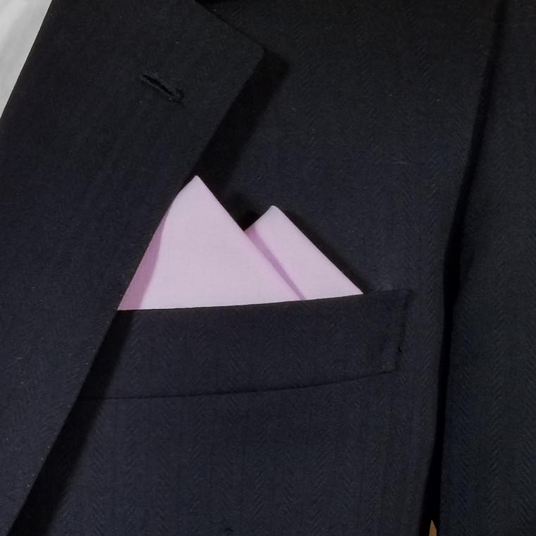 100% Cotton Pre-Folded Pocket Square Handkerchief Insert - Lavender Purple