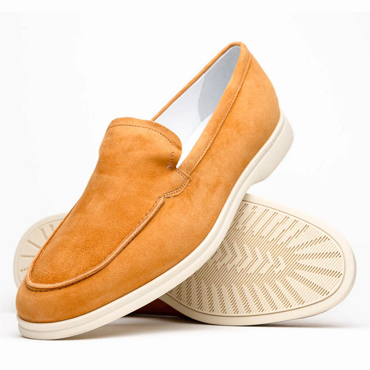 Zelli Livorno - Cognac Goat Suede Casual Italian Loafer 