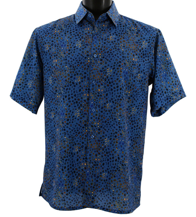 Bassiri Short Sleeve Camp Shirt - Blue Pebble Design