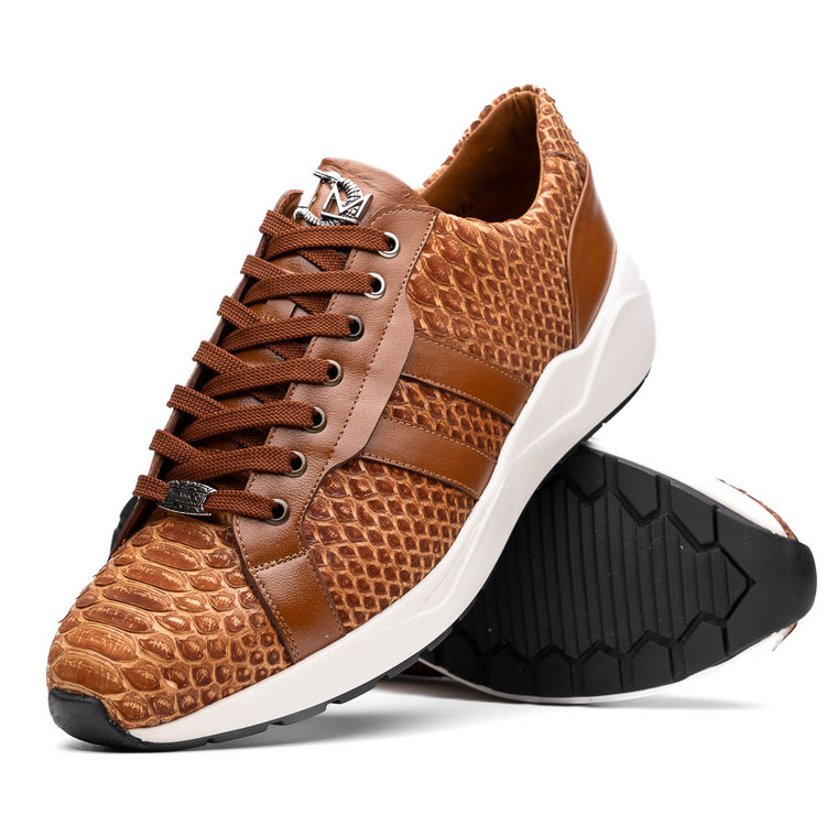  Marco di Milano Genuine Sueded Python Sneaker - Honey