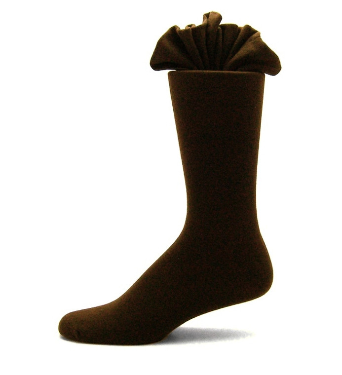 Antonio Ricci Premium Cotton Mid-Calf Dress Socks - Dark Brown