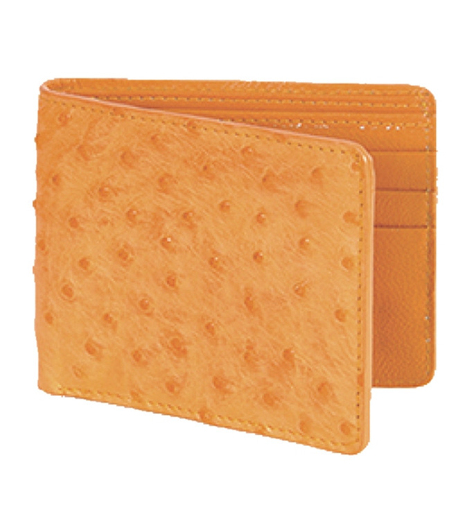 Los Altos Genuine Ostrich Quill Men's Wallet - Buttercup