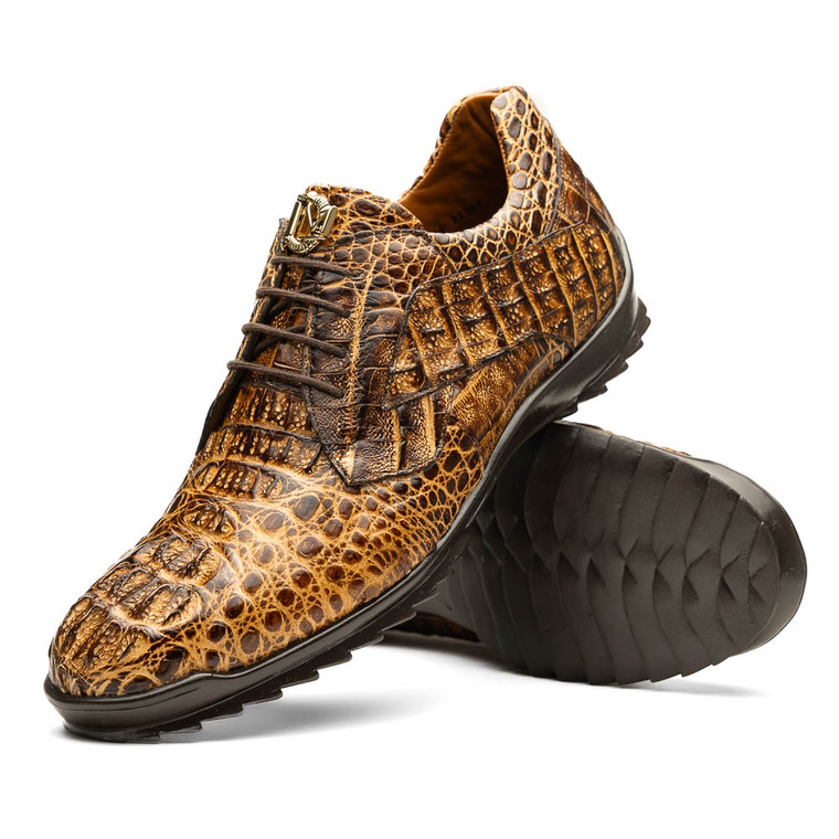 Marco di Milano Genuine Caiman Sneaker - Rustic Orix Tan