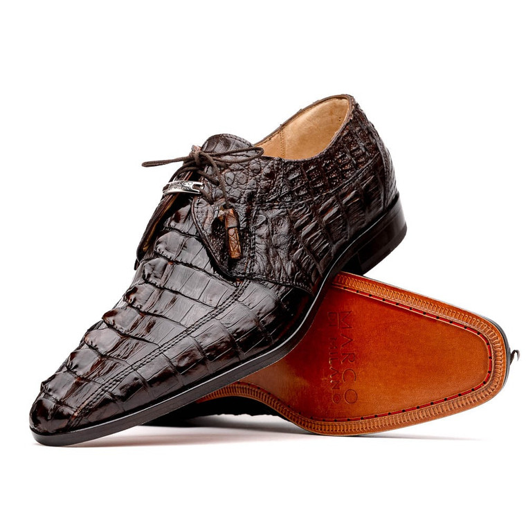 Marco di Milano Genuine Caiman Crocodile Hornback Dress Shoe - Brown Marco di Milano Genuine Caiman Crocodile Hornback Dress Shoe - Brown