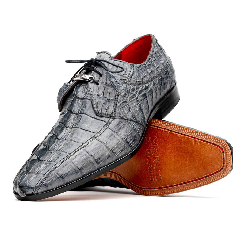 Marco di Milano Genuine Caiman Crocodile Hornback Dress Shoe - Grey Marco di Milano Genuine Caiman Crocodile Hornback Dress Shoe - Grey