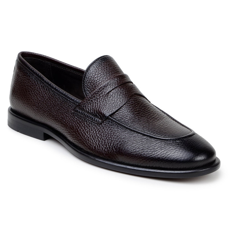 Belvedere Genuine Deer Skin Penny Dress Loafer - Brown