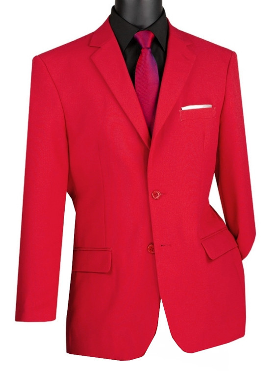 Clearance: Lucci 2-Button Red Budget Blazer